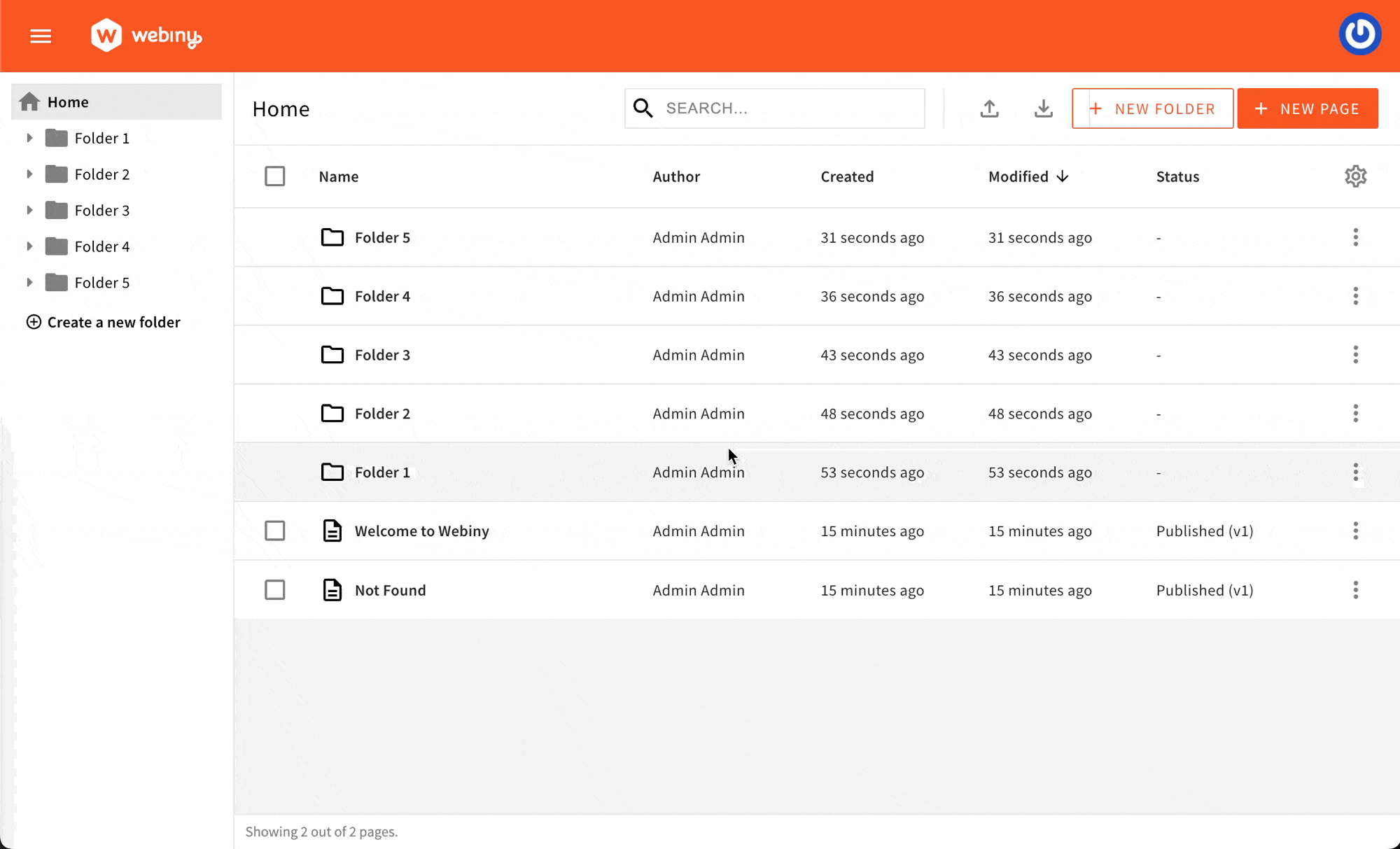 Confirm folder move: prompt appears before completing drag-and-drop.